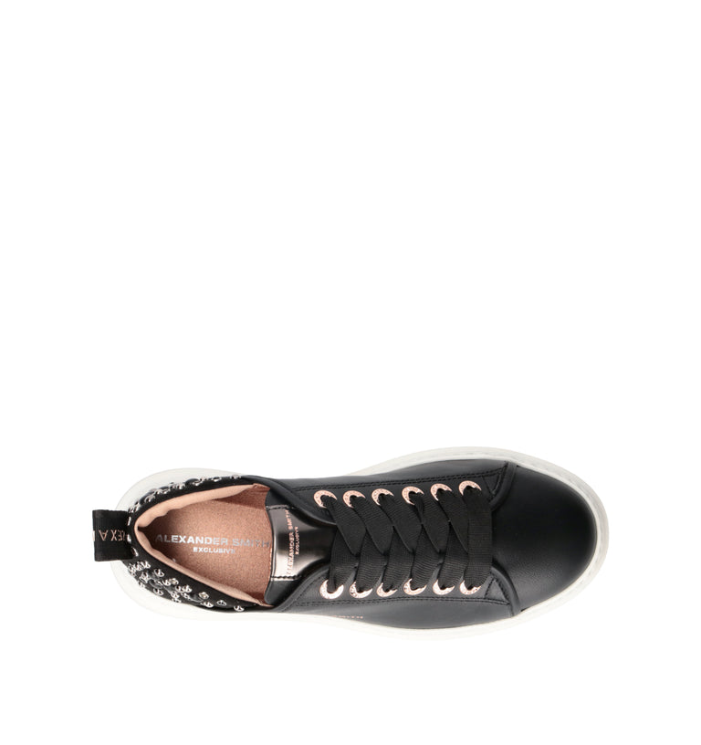 ALEXANDER SMITH Sneaker donna nera in pelle