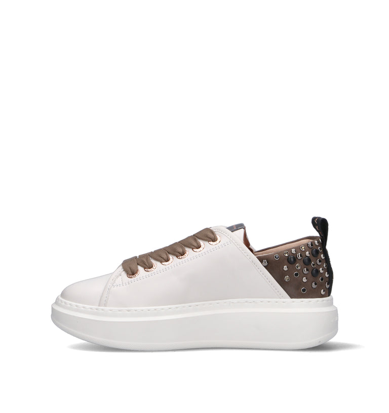 ALEXANDER SMITH Sneaker donna bianca/marrone in pelle