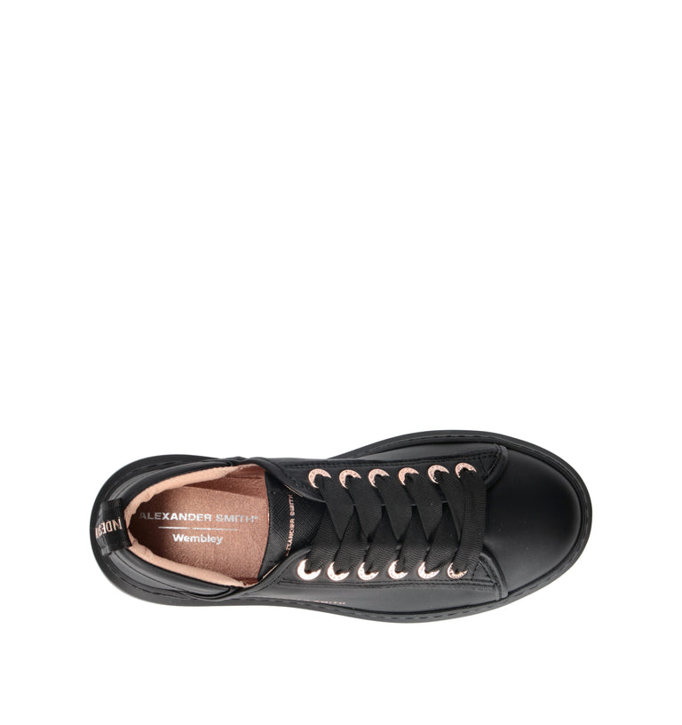 ALEXANDER SMITH Sneaker donna nera in pelle