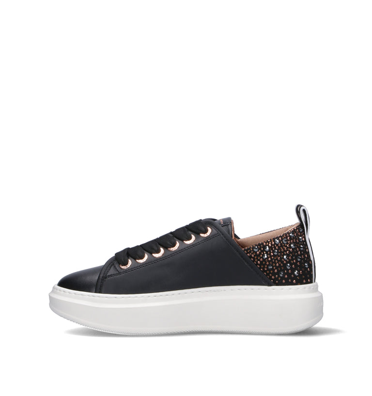 ALEXANDER SMITH Sneaker donna nera in pelle