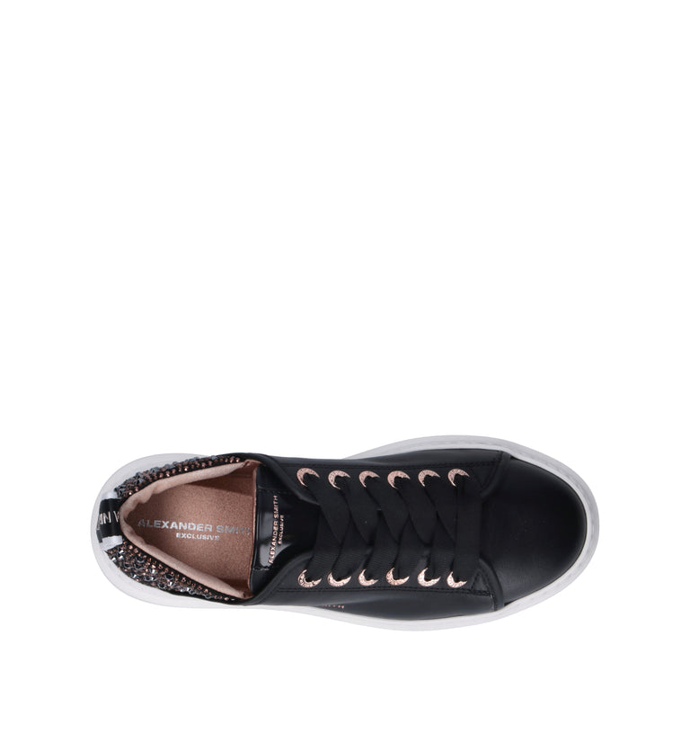 ALEXANDER SMITH Sneaker donna nera in pelle