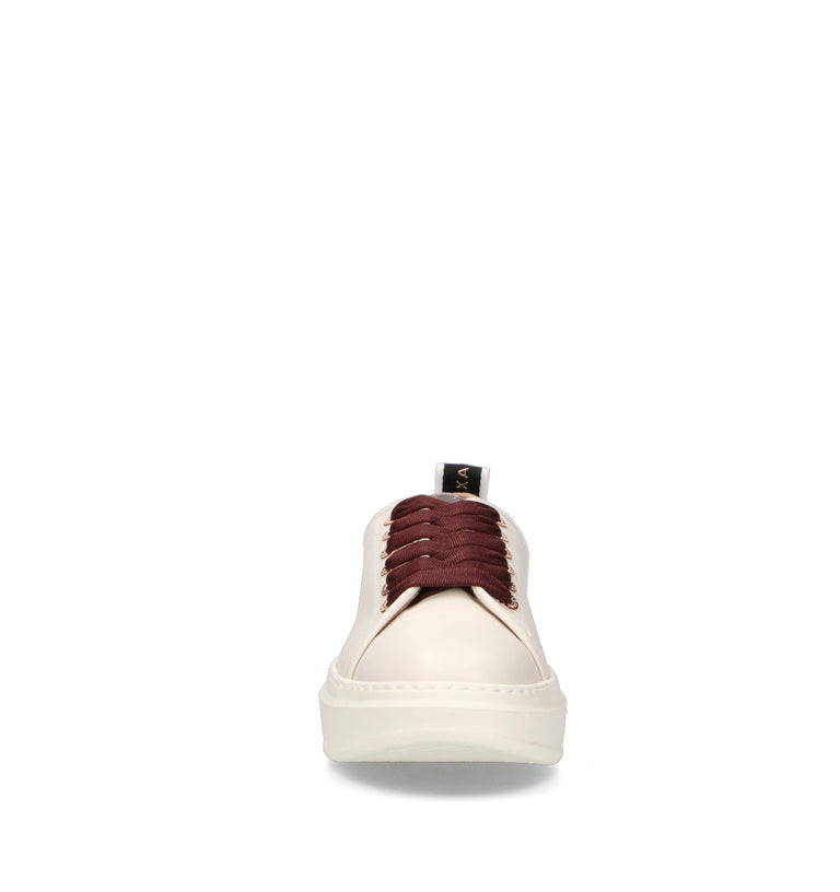 ALEXANDER SMITH Sneaker donna bianca/bordeaux in pelle