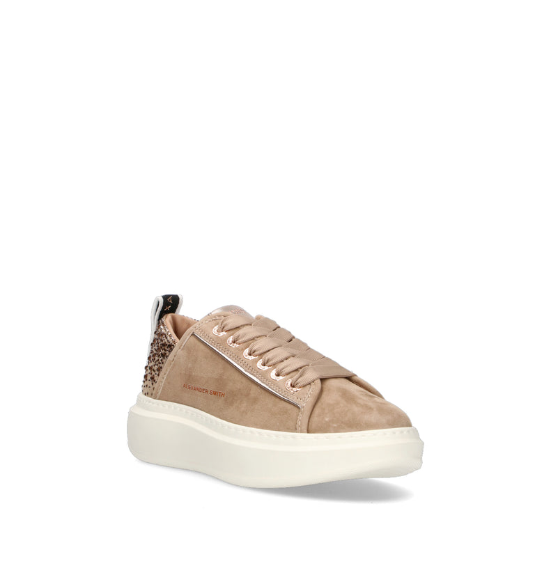 ALEXANDER SMITH Sneaker donna beige in suede