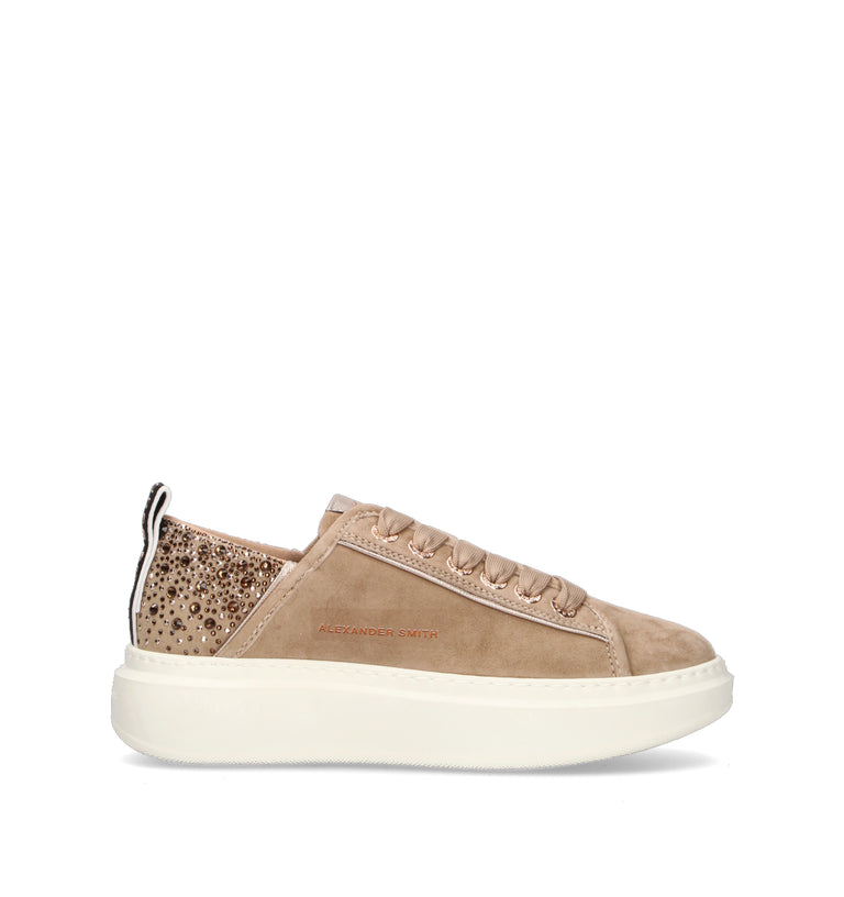 ALEXANDER SMITH Sneaker donna beige in suede