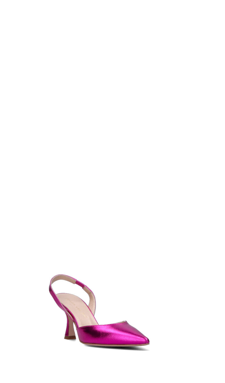 REBECCA VAN DICK Slingback donna fucsia in pelle