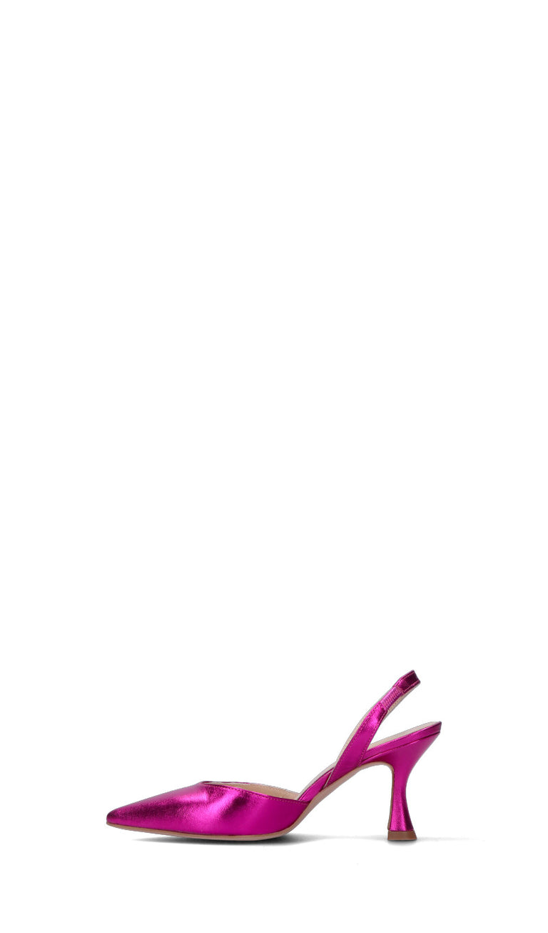 REBECCA VAN DICK Slingback donna fucsia in pelle