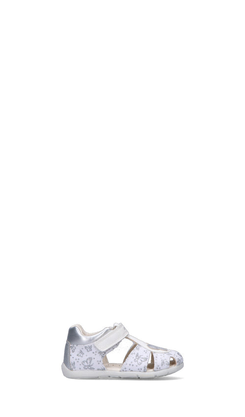 GEOX Sneaker bambina bianca/argento