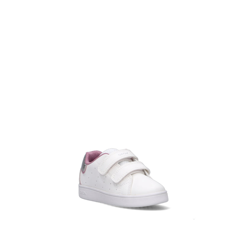 GEOX Sneaker bimba bianca/argento