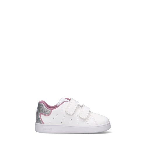 GEOX Sneaker bimba bianca/argento