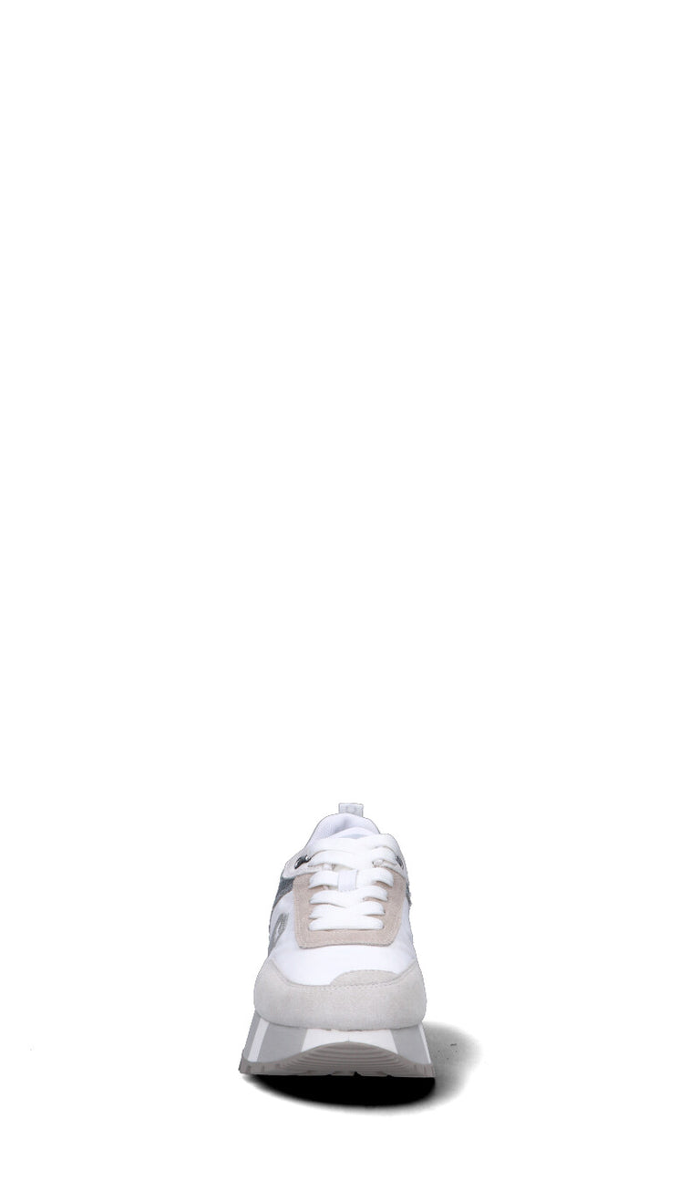 LIU JO Sneaker donna bianca/beige/argento/bronzo/acquamarina in suede