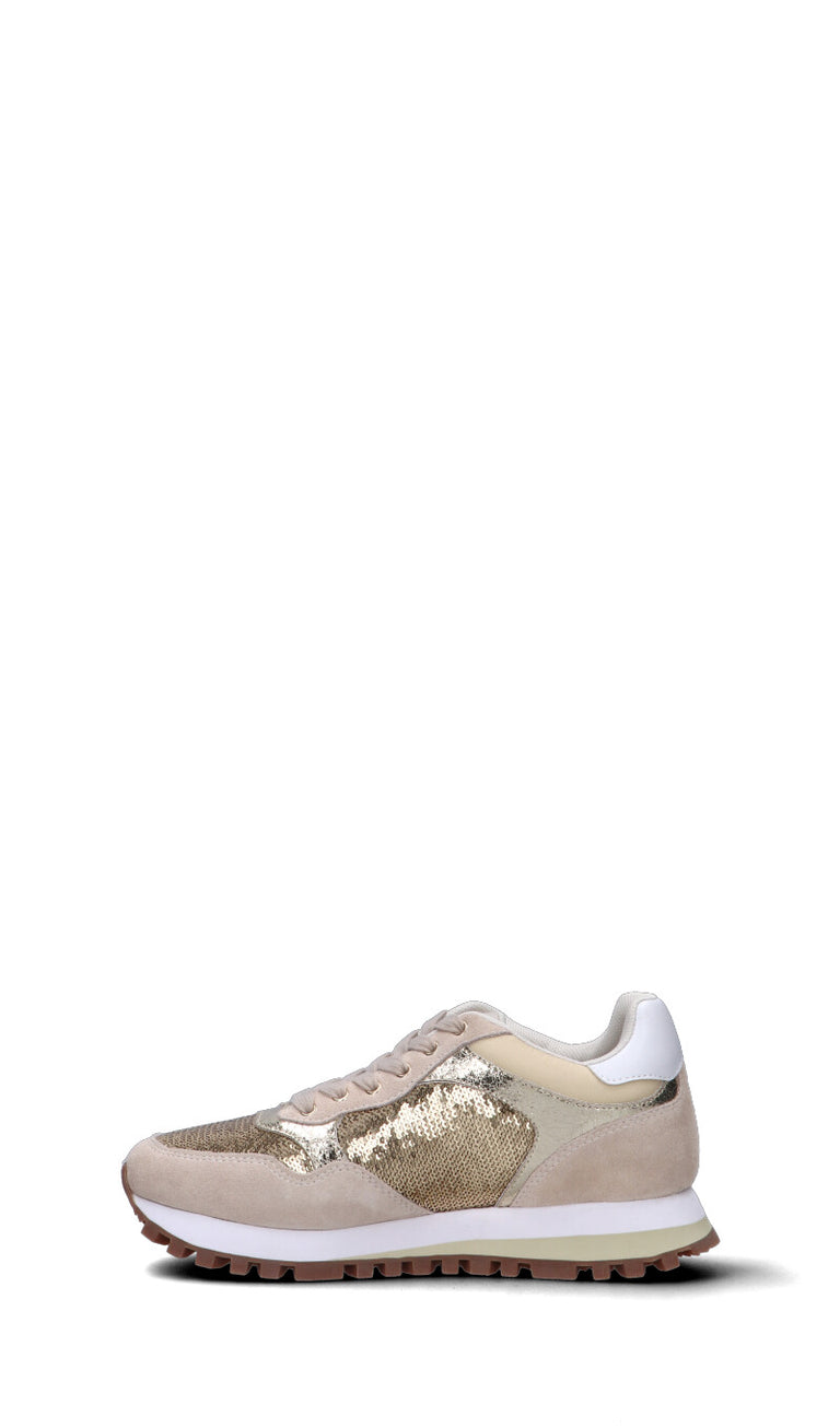 LIU JO Sneaker donna beige/oro/bianca in suede