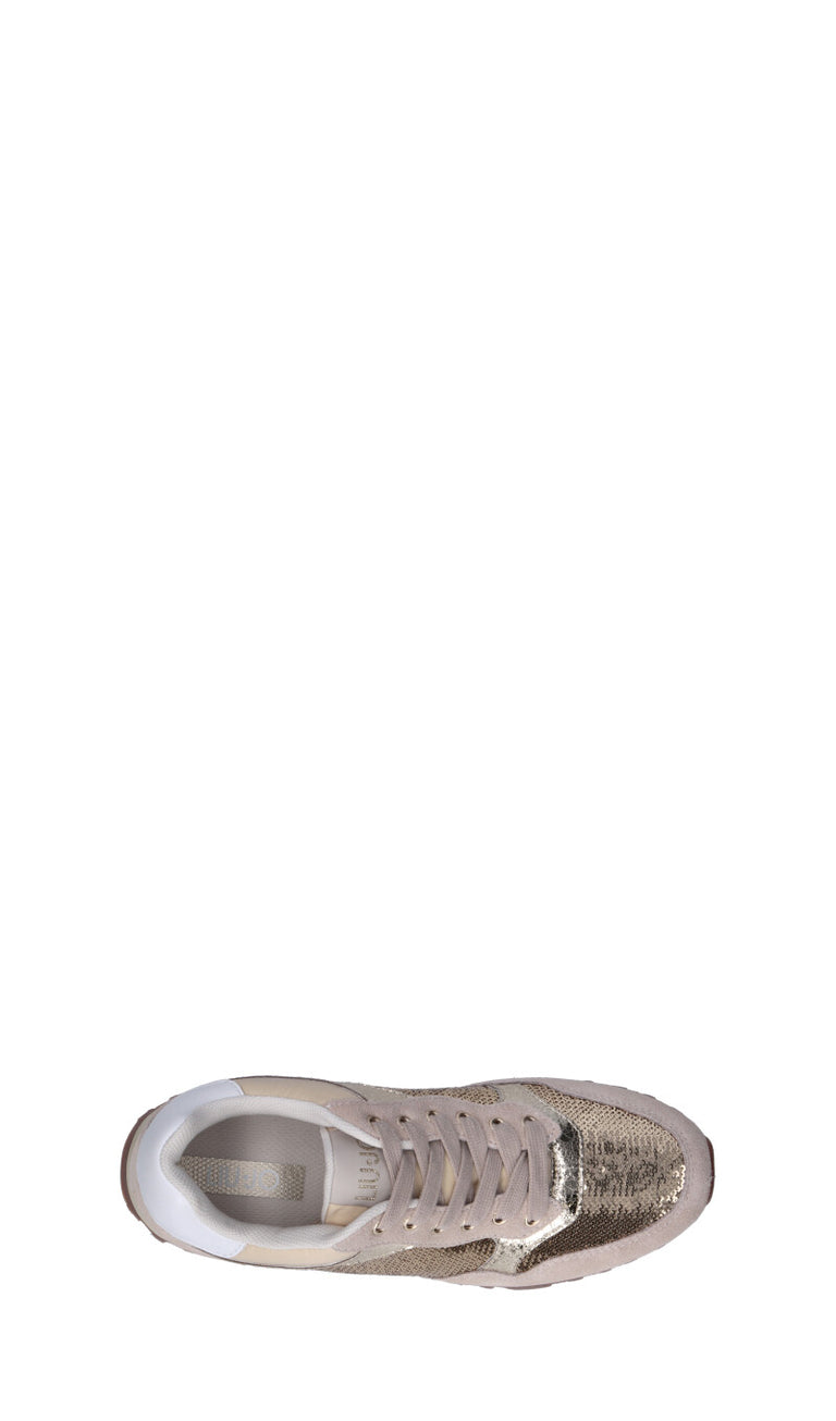 LIU JO Sneaker donna beige/oro/bianca in suede
