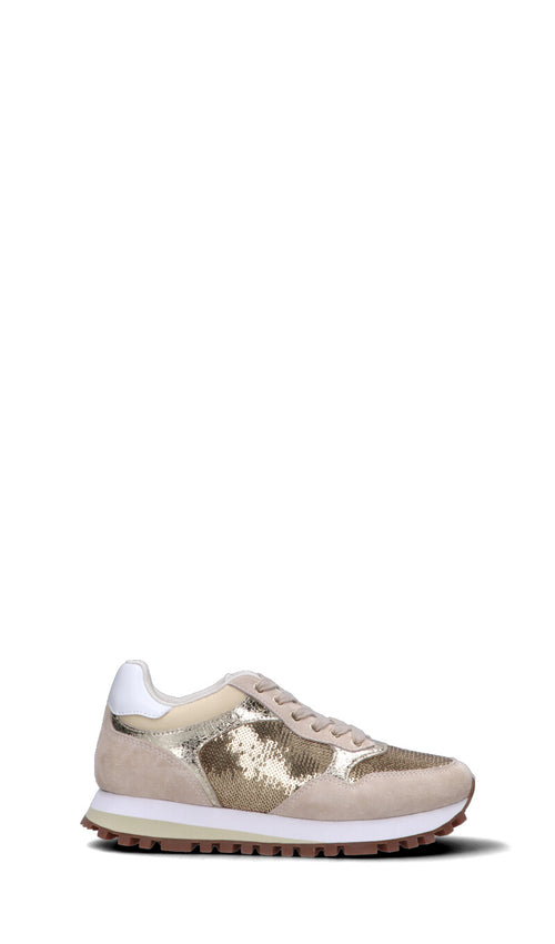 LIU JO Sneaker donna beige/oro/bianca in suede