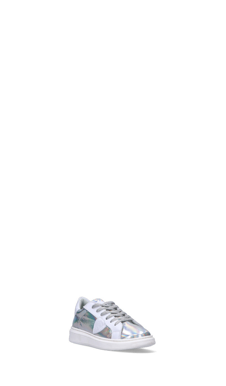 PHILIPPE MODEL Sneaker bimba argento in pelle