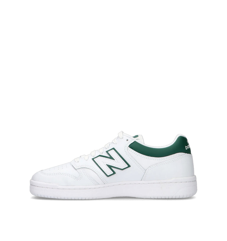 NEW BALANCE 480 Sneaker uomo bianca e verde in pelle