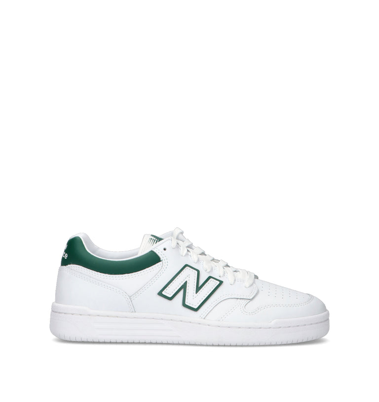 NEW BALANCE 480 Sneaker uomo bianca e verde in pelle