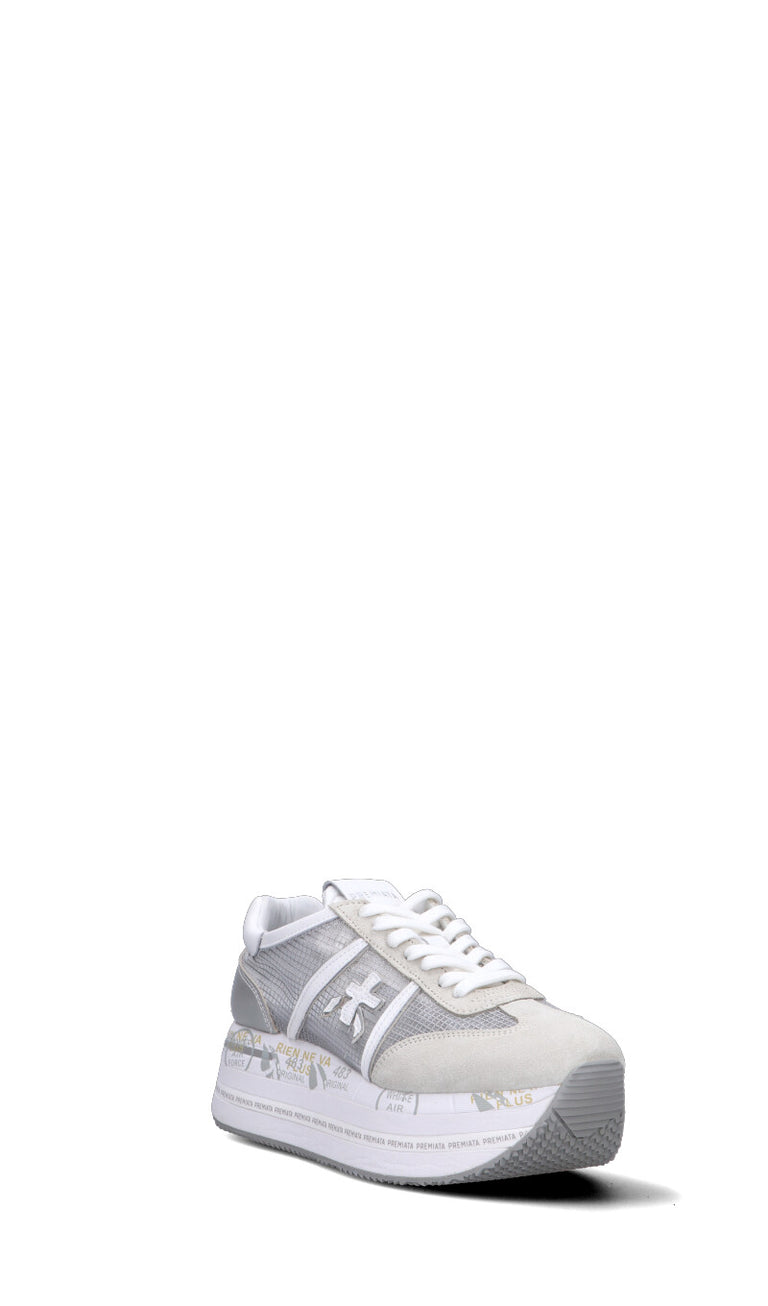 PREMIATA Sneaker donna bianca/grigia in pelle