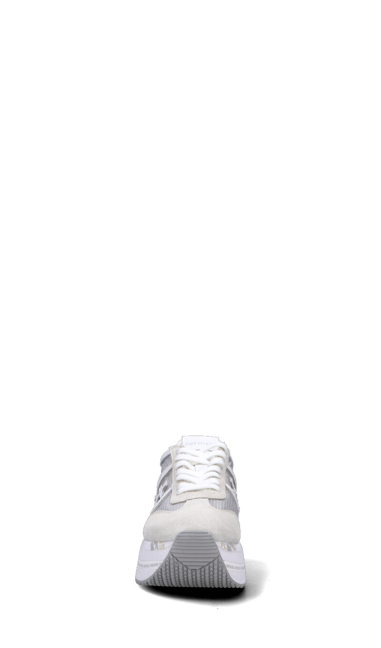 PREMIATA Sneaker donna bianca/grigia in pelle
