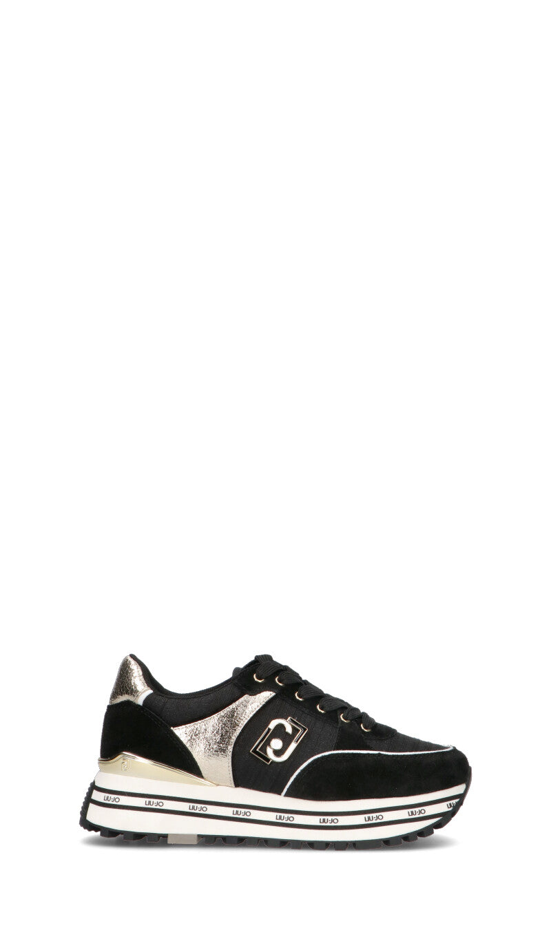 LIU JO Sneaker donna nera/oro in pelle