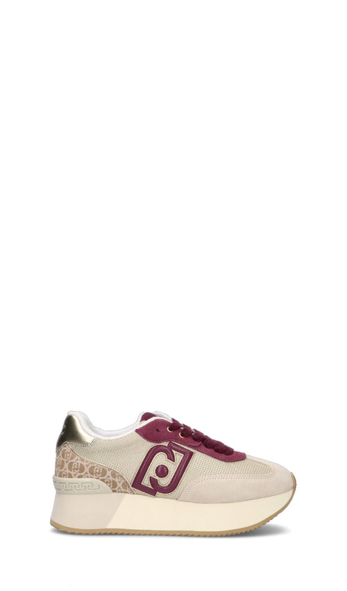 LIU JO Sneaker donna panna/bordeaux in suede