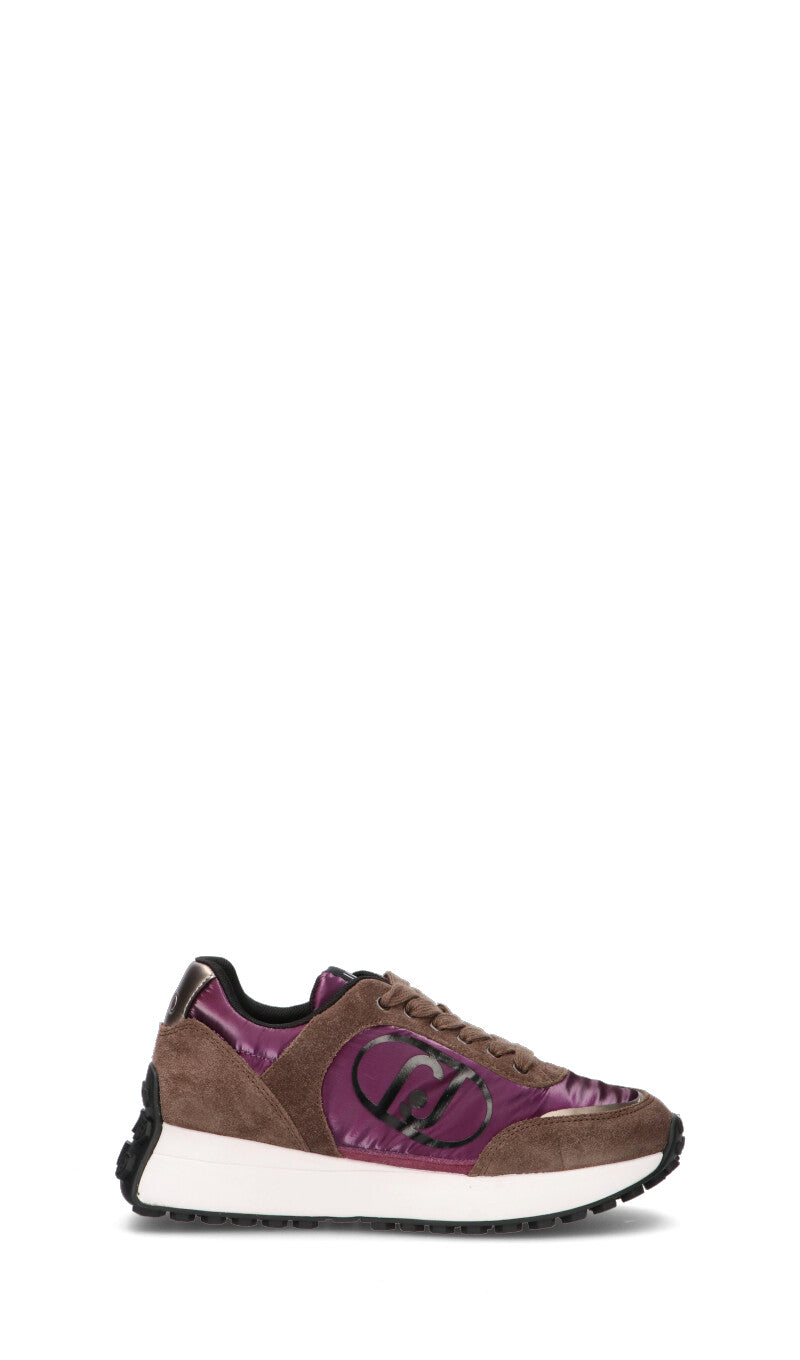 LIU JO Sneaker donna marrone viola in suede Quellogiusto