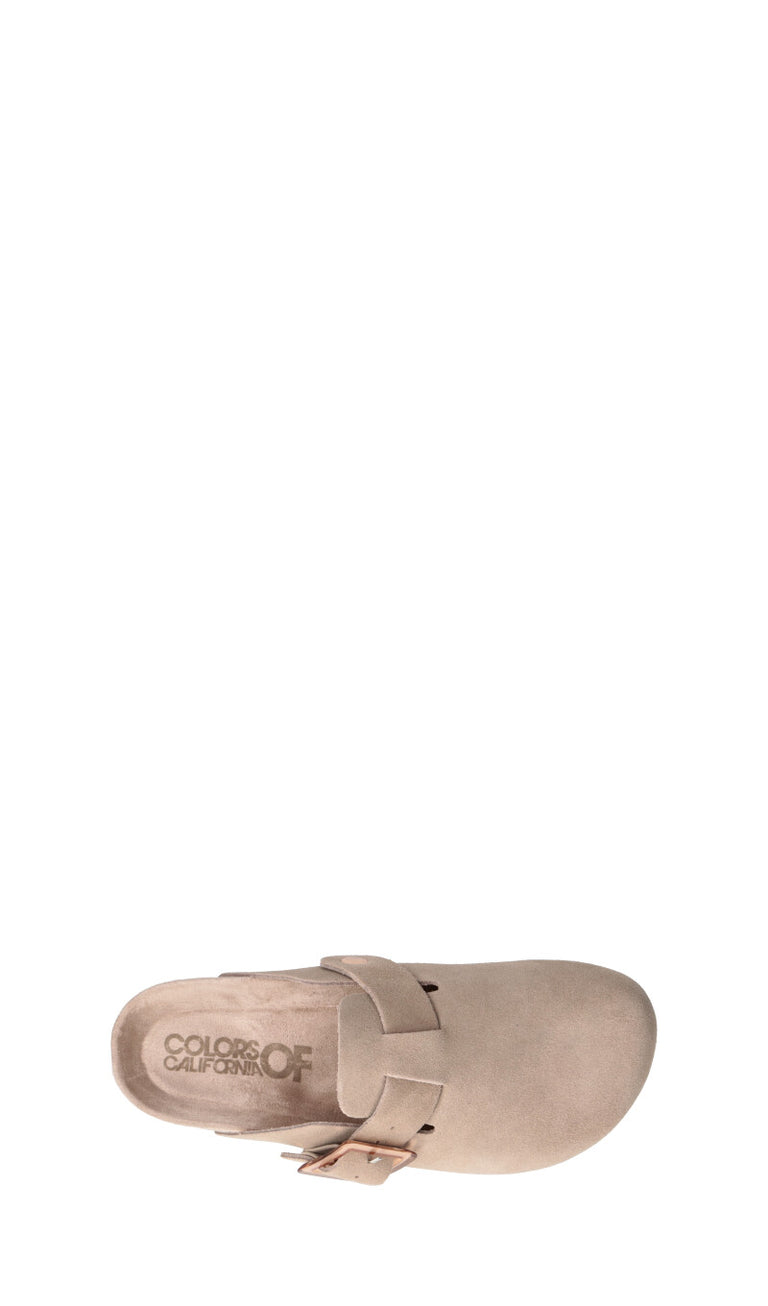 COLORS OF CALIFORNIA Ciabatta donna grigia in suede