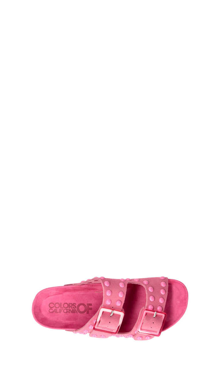 COLORS OF CALIFORNIA Ciabatta donna rosa in suede