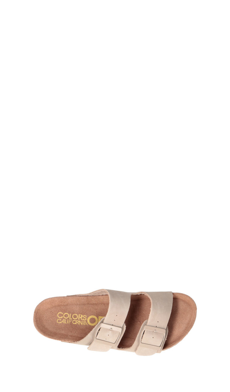 COLORS OF CALIFORNIA Ciabatta donna grigia in suede