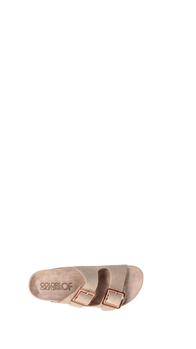 COLORS OF CALIFORNIA Ciabatta donna grigia in suede