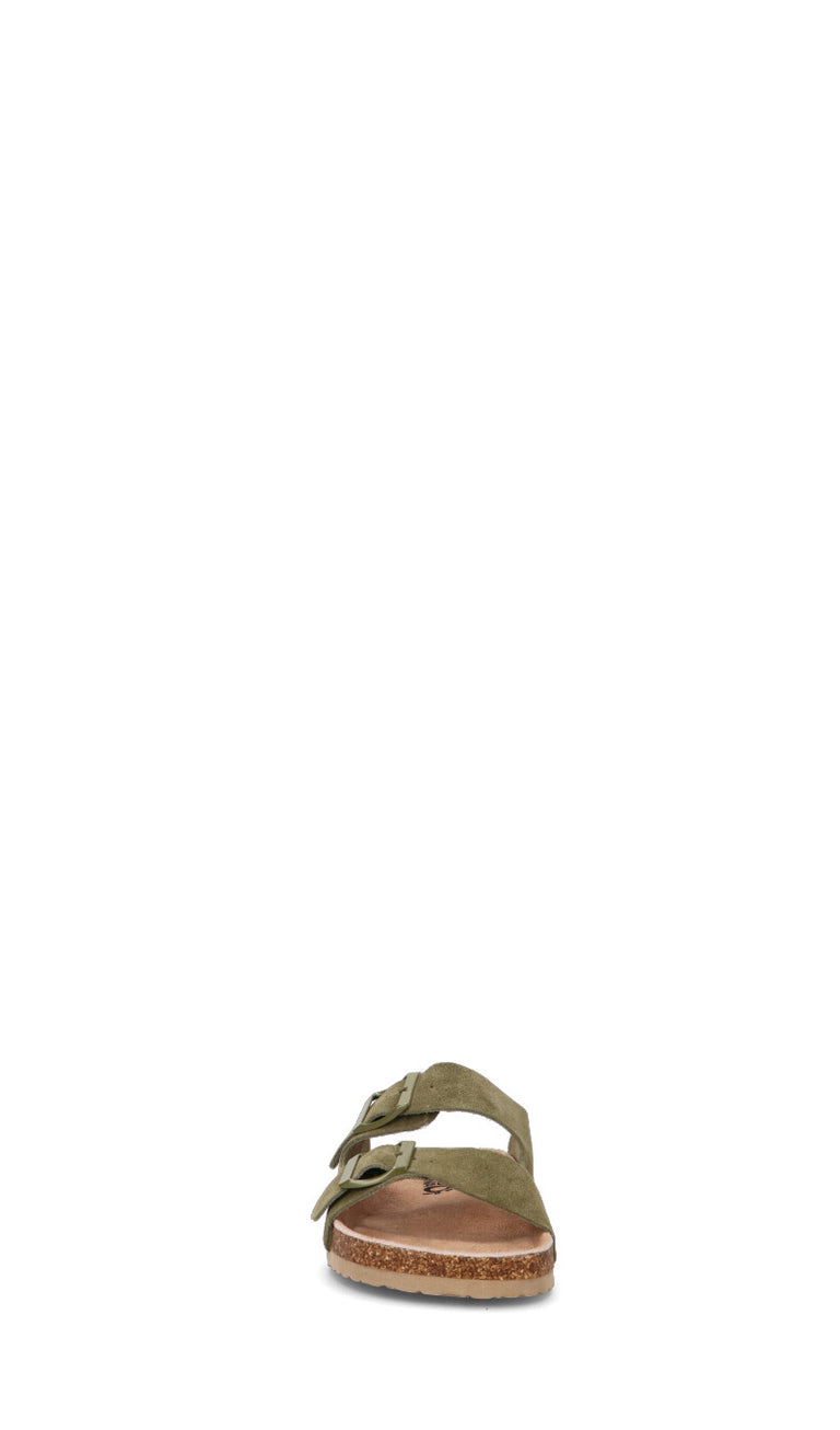 COLORS OF CALIFORNIA Ciabatta uomo verde militare in suede