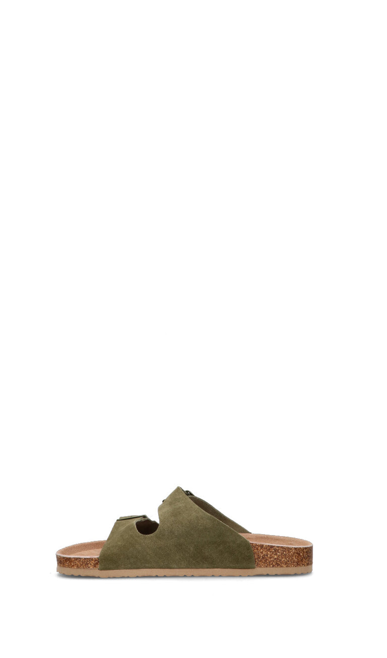 COLORS OF CALIFORNIA Ciabatta uomo verde militare in suede