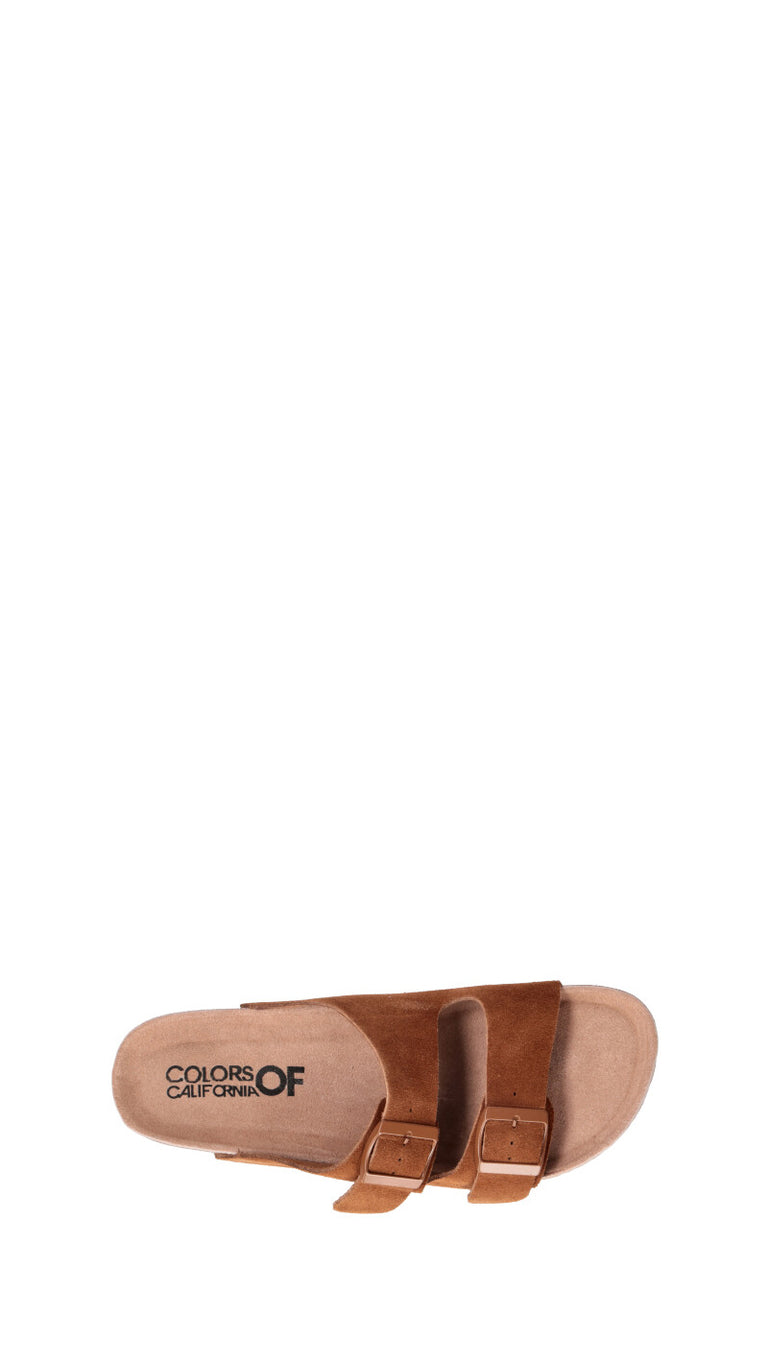 COLORS OF CALIFORNIA Ciabatta uomo marrone in suede