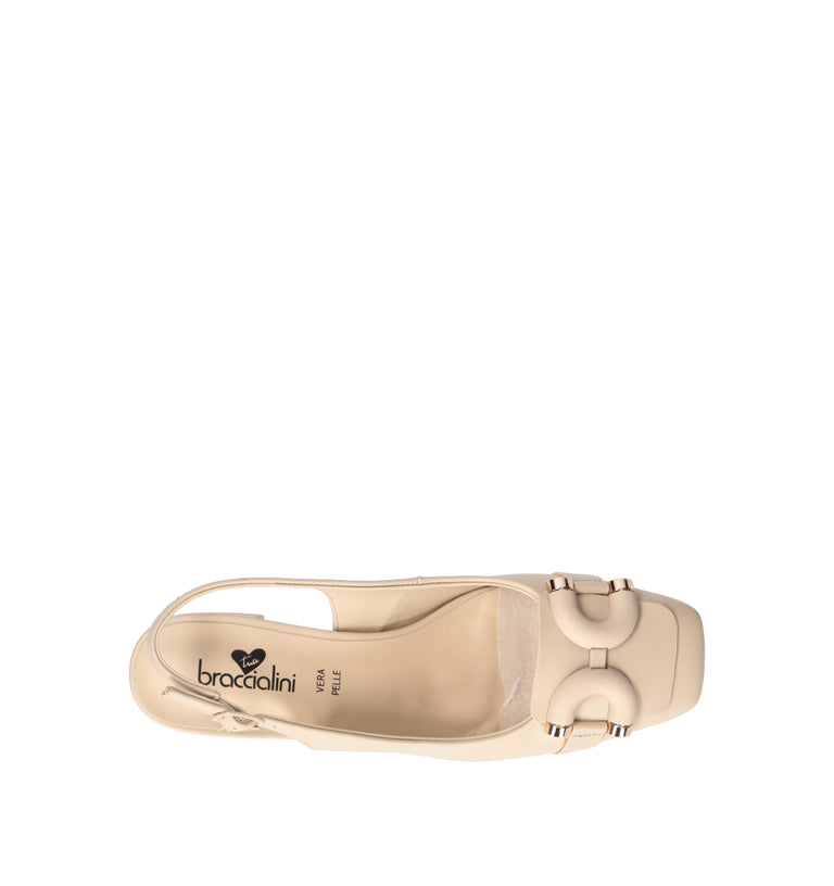BRACCIALINI Slingback donna beige