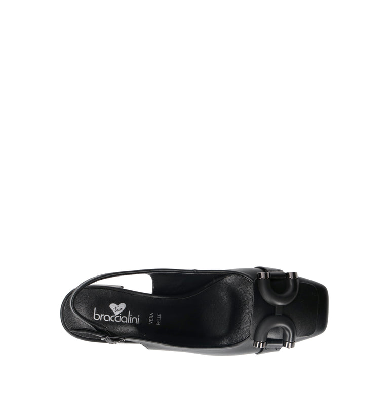 BRACCIALINI Slingback donna nera