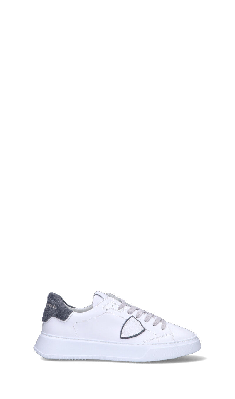 PHILIPPE MODEL Sneaker donna bianca/azzurra in pelle