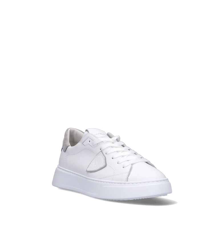 PHILIPPE MODEL Sneaker uomo bianca/grigia in pelle