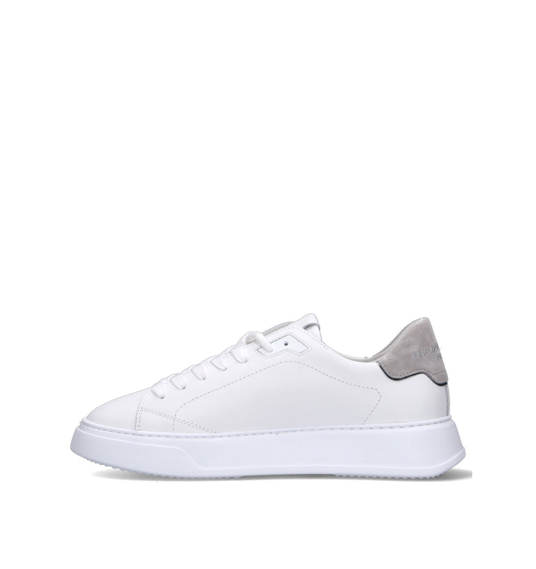 PHILIPPE MODEL Sneaker uomo bianca/grigia in pelle