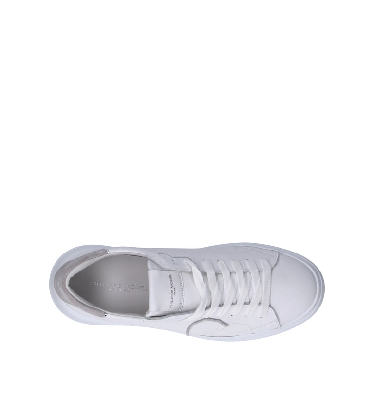 PHILIPPE MODEL Sneaker uomo bianca/grigia in pelle
