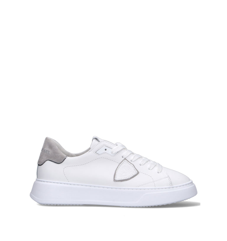 PHILIPPE MODEL Sneaker uomo bianca/grigia in pelle