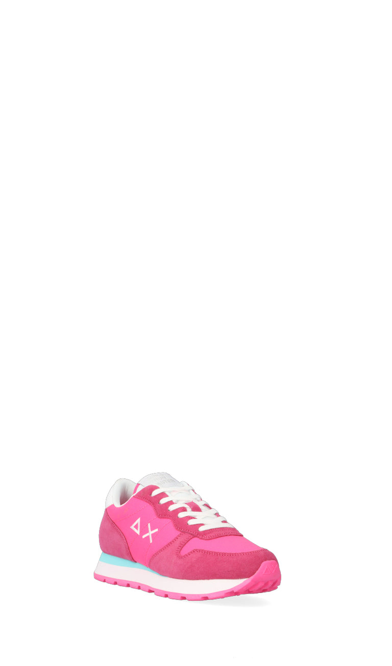 SUN68 Sneaker trendy donna fuxia in suede/tessuto