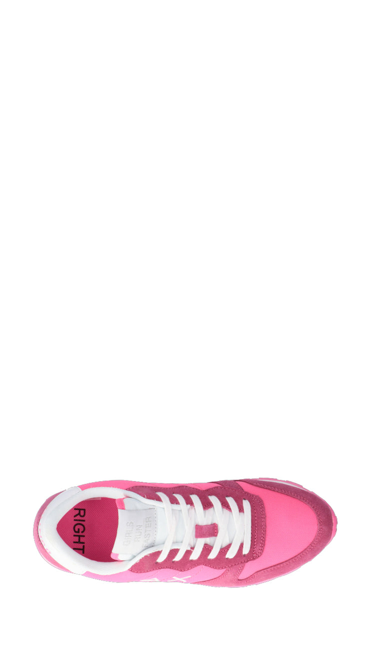 SUN68 Sneaker trendy donna fuxia in suede/tessuto