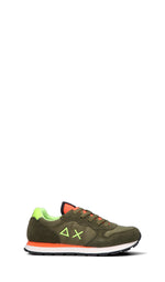 SUN68 LACCI BIANCHI Sneaker ragazzo verde militare