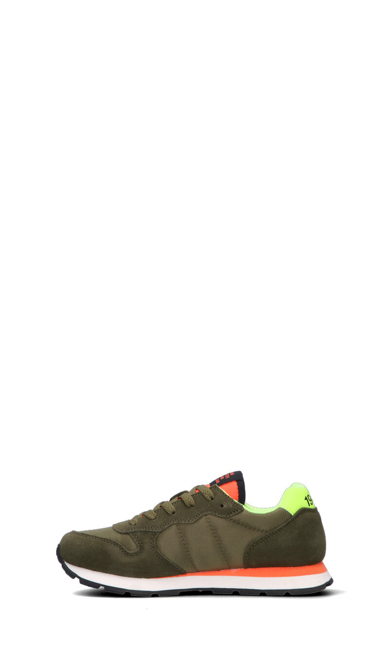 SUN68 LACCI BIANCHI Sneaker ragazzo verde militare