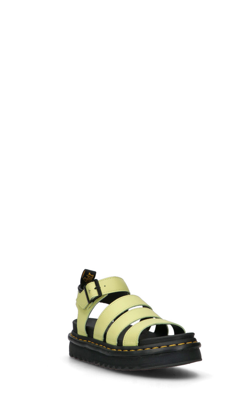 DR. MARTENS Sandalo donna verde in pelle