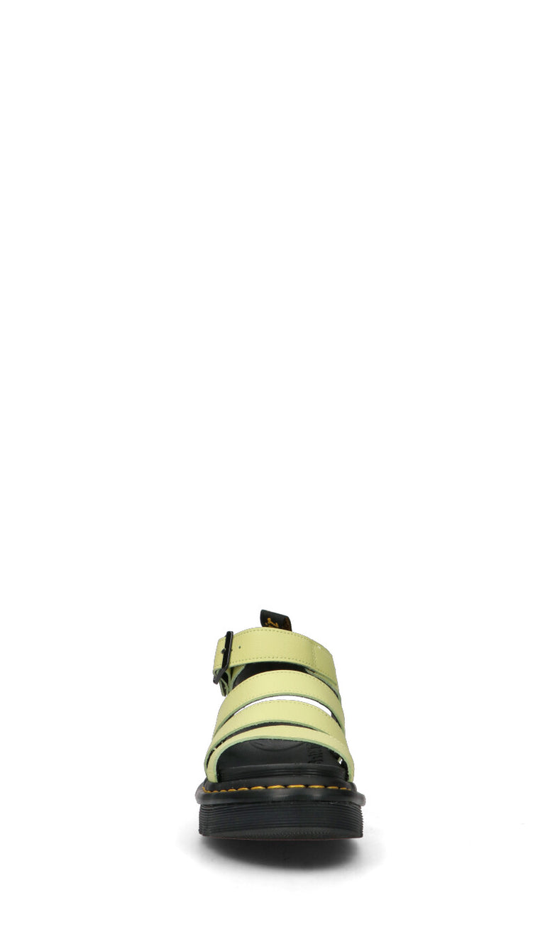 DR. MARTENS Sandalo donna verde in pelle
