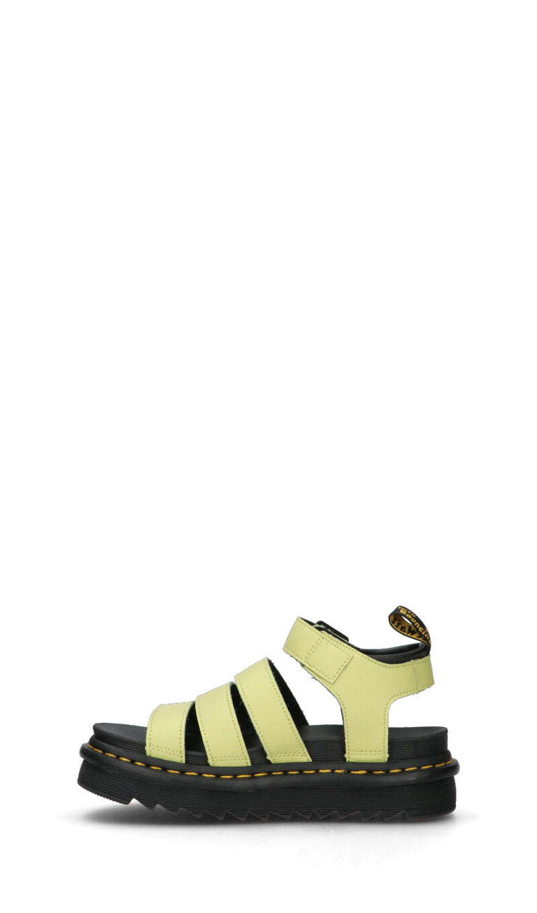 DR. MARTENS Sandalo donna verde in pelle