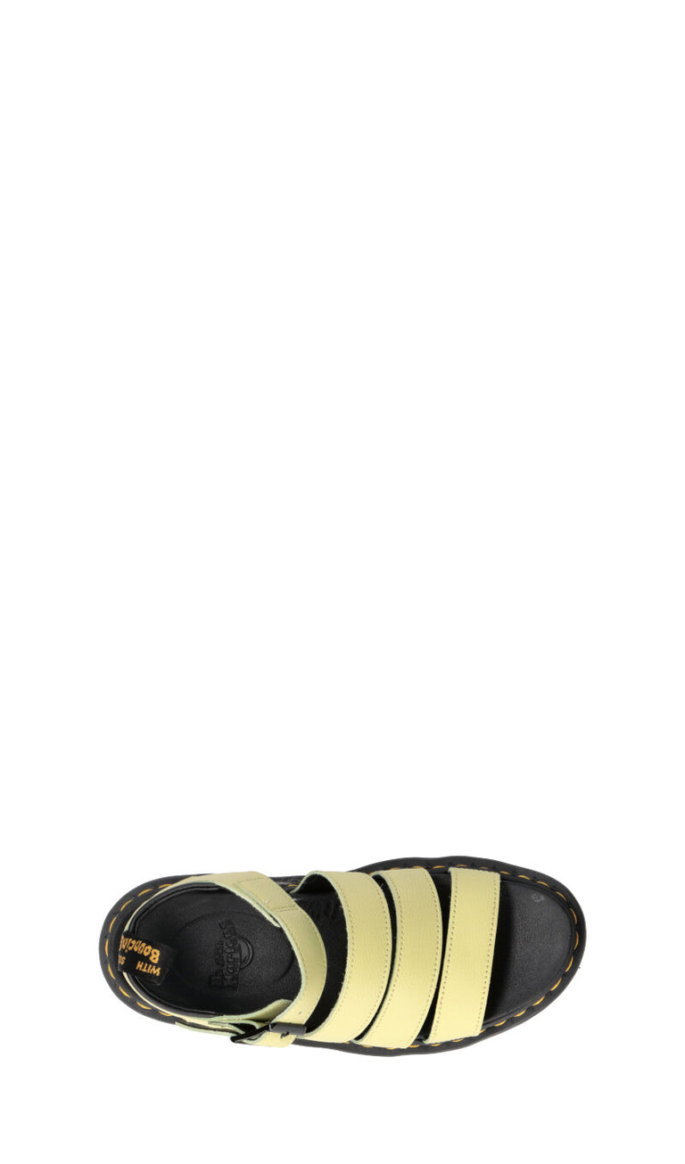DR. MARTENS Sandalo donna verde in pelle