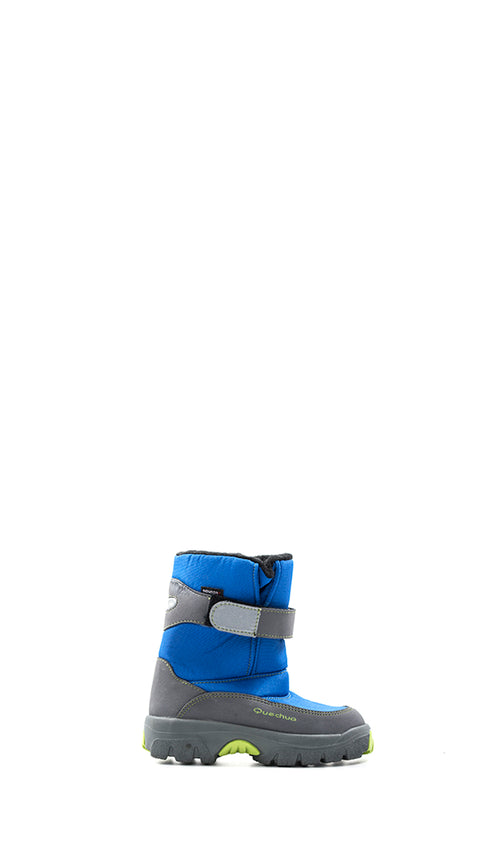 QUECHUA Boot bambino blu/marrone in tessuto