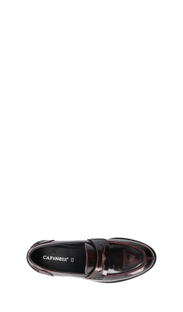 CAFéNOIR Mocassino donna bordeaux in pelle