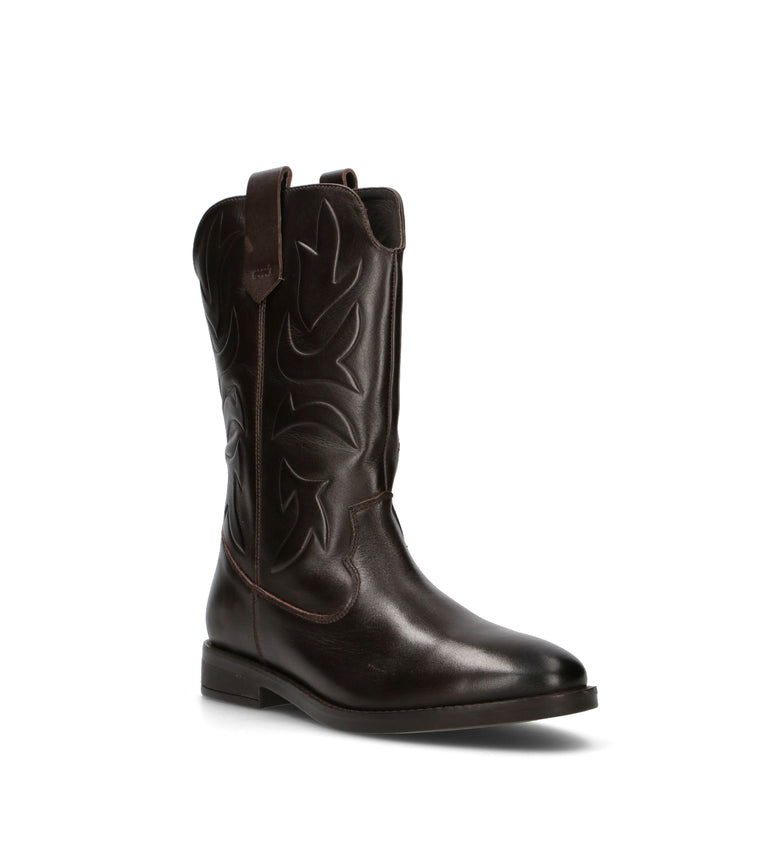 CAFéNOIR Stivale donna testa di moro in pelle